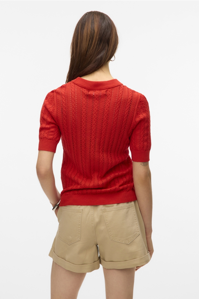 VMMORENA 2/4 O-NECK PULLOVER GA BOO 10321893 Fiery Red